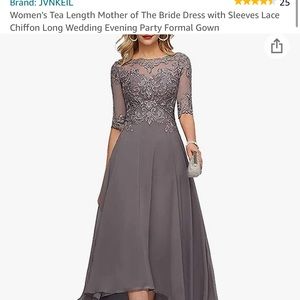 Women’a sleeves lace chiffon long dress